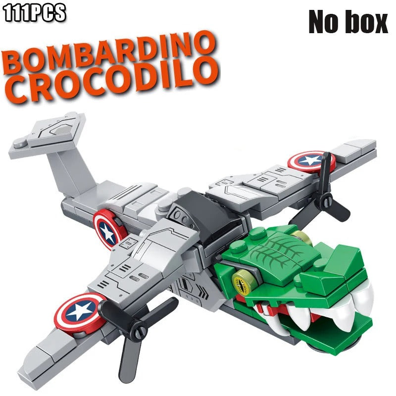 Italian Brainrots Tung Tung Sahur Figure Block Toy Tralalero Tralala, LiriLi Larlla, Boneca Ambalam Figure Toys Building Blocks Gift