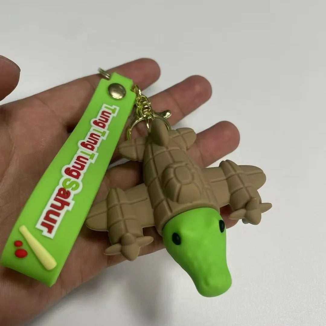 Italian Brainrot Animals Keychains for Accessories Funny Sigma Skibidi Rizz Cat Silly Meme Keyrings Fans Friends Gifts