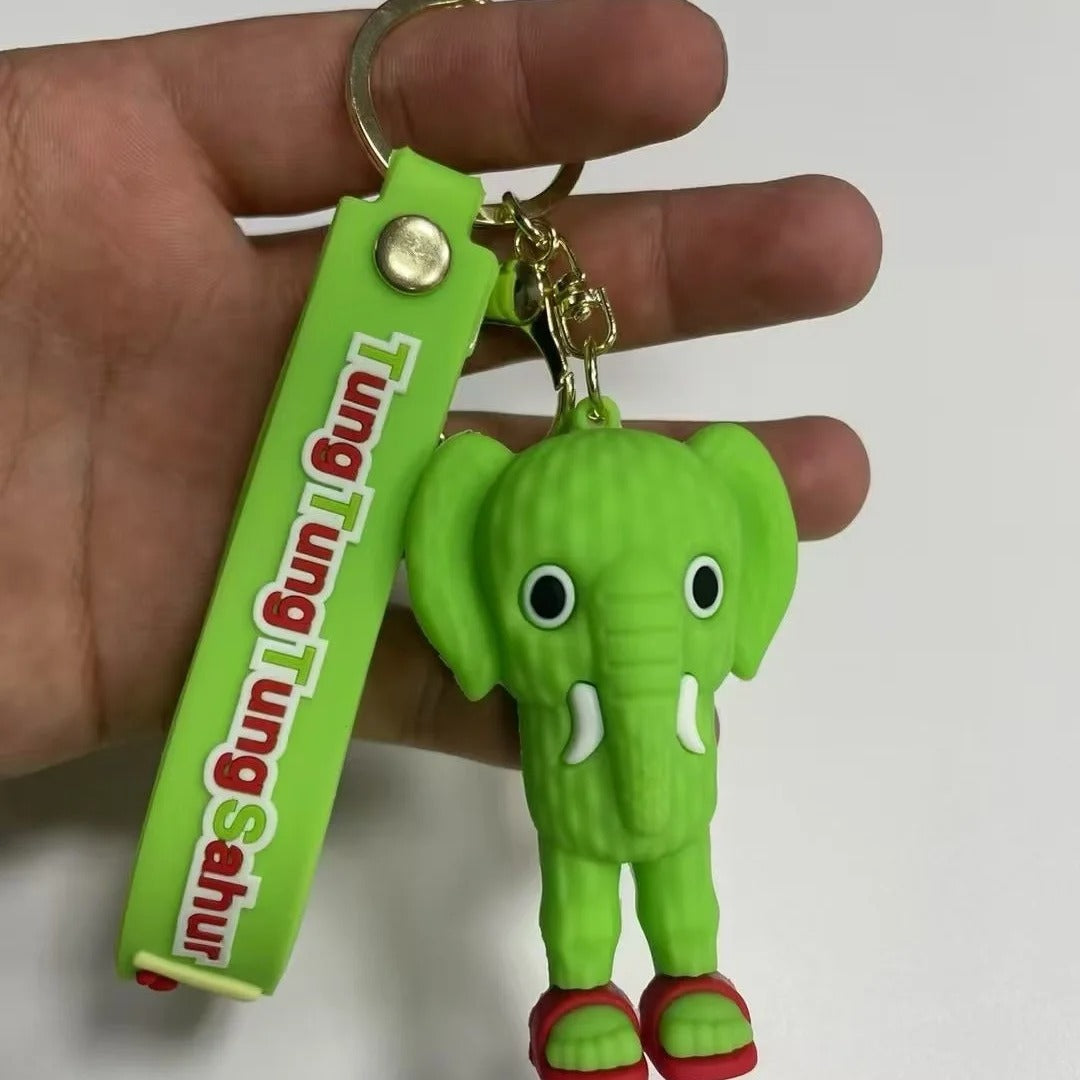 Italian Brainrot Animals Keychains for Accessories Funny Sigma Skibidi Rizz Cat Silly Meme Keyrings Fans Friends Gifts