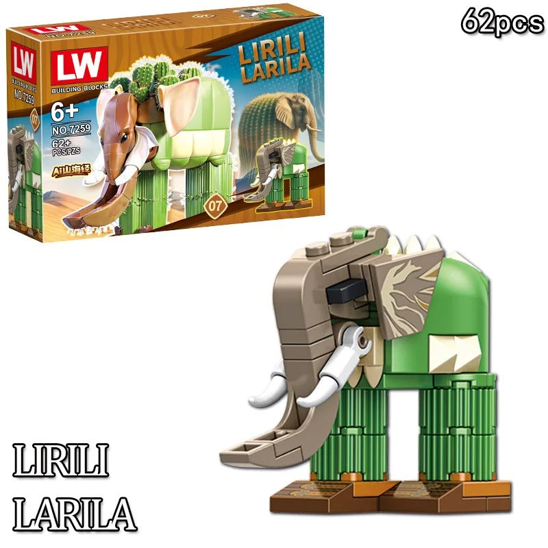 Italian Brainrots Tung Tung Sahur Figure Block Toy Tralalero Tralala, LiriLi Larlla, Boneca Ambalam Figure Toys Building Blocks Gift