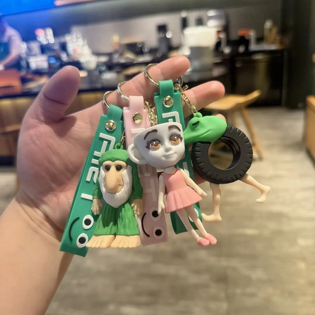 Italian Brainrot Animals Keychains for Accessories Funny Sigma Skibidi Rizz Cat Silly Meme Keyrings Fans Friends Gifts