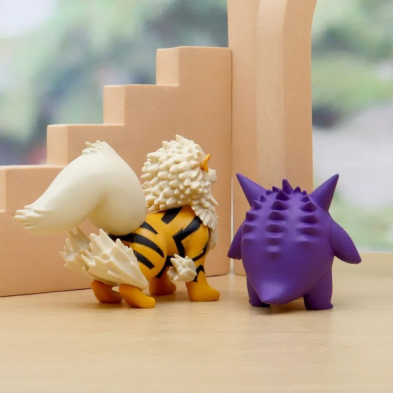 8Pcs/set Pokemon Anime Figures Scale World Trainer Red Pikachu Charizard Gengar PVC 4-9cm Action Figures Toys Dolls Gift