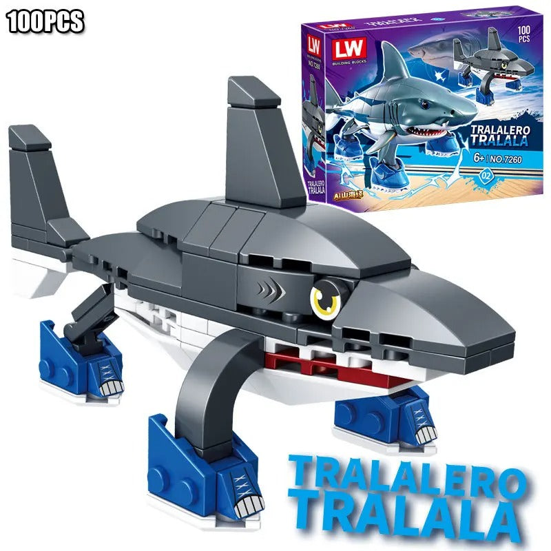 Italian Brainrots Tung Tung Sahur Figure Block Toy Tralalero Tralala, LiriLi Larlla, Boneca Ambalam Figure Toys Building Blocks Gift