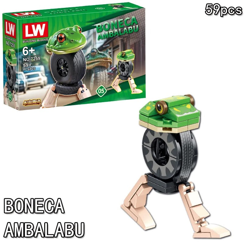 Italian Brainrots Tung Tung Sahur Figure Block Toy Tralalero Tralala, LiriLi Larlla, Boneca Ambalam Figure Toys Building Blocks Gift